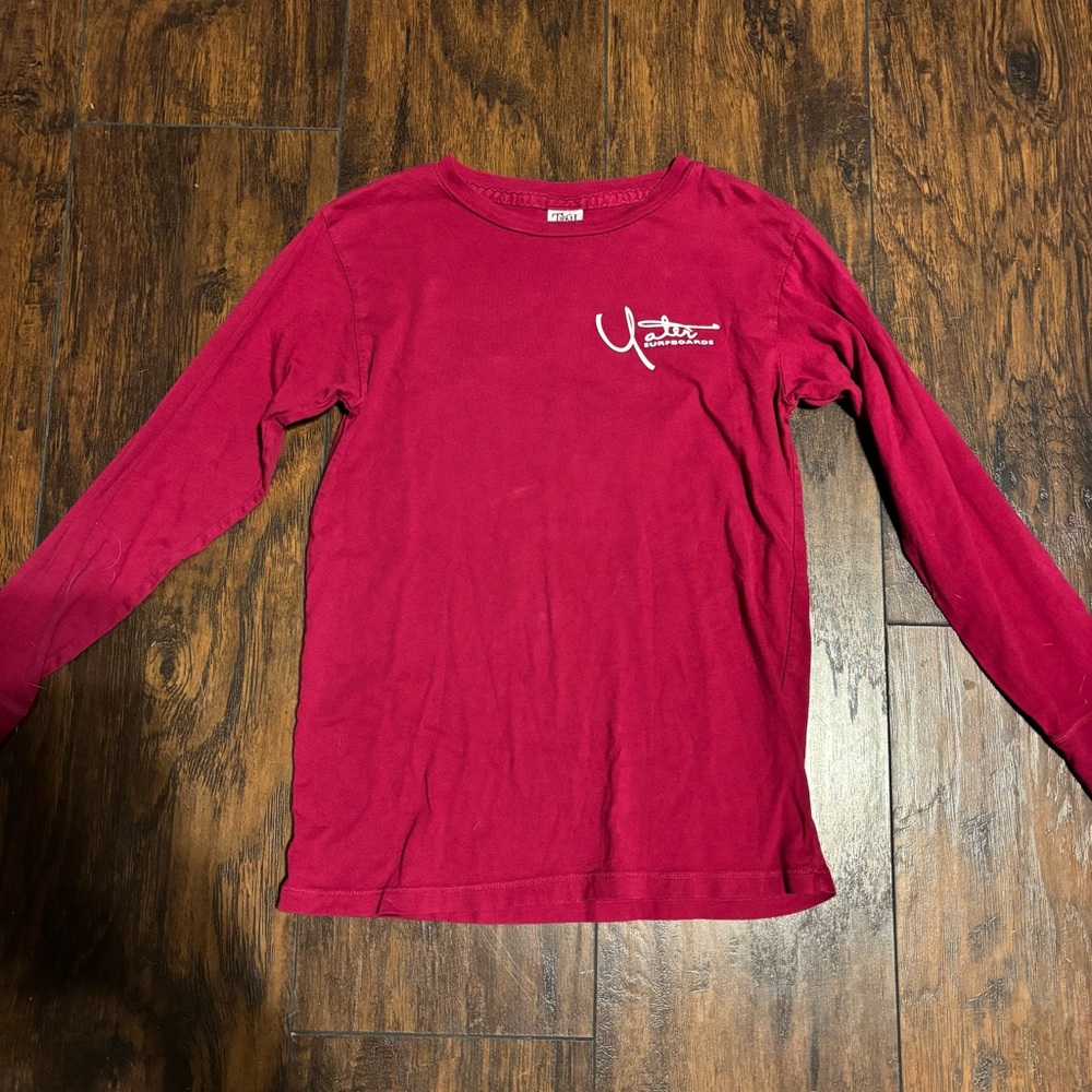 Yater Surfboards Youth Medium Burgundy Long Sleeve T-Shirt